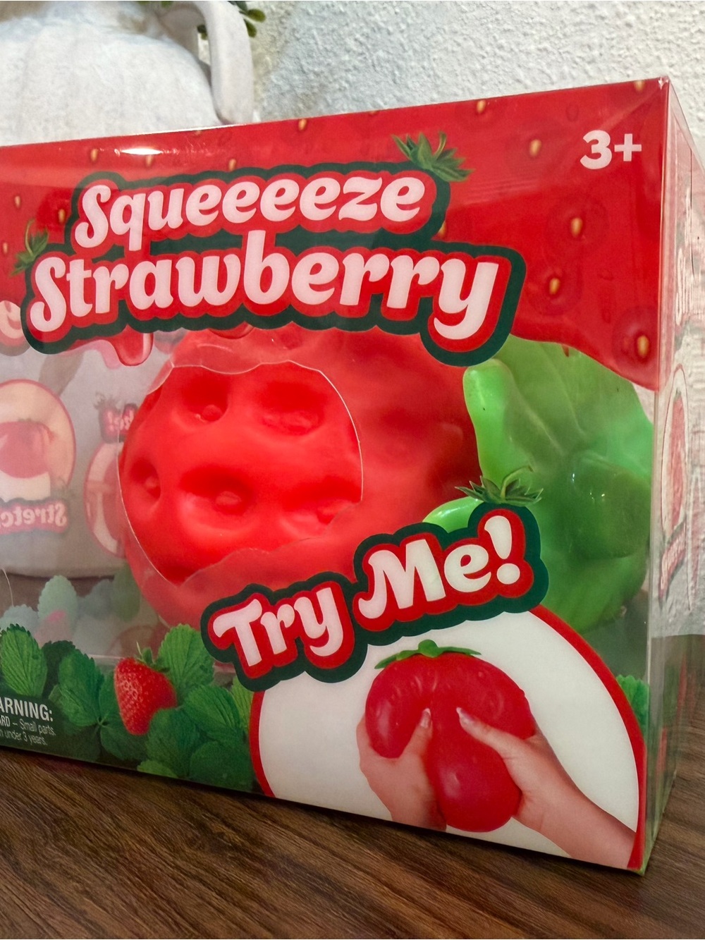 🍓 NEW Viral Squeeeeze Strawberry Jumbo Squishy Stress Relief Sensory Toy
